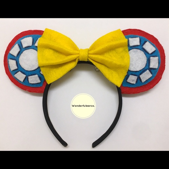 Handmade Iron Man Mickey ears - Picture 1 of 1